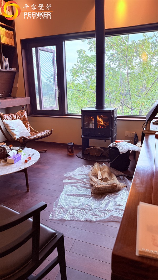 益陽自建別墅丹麥Morso 2140鑄鐵火爐安裝.jpg