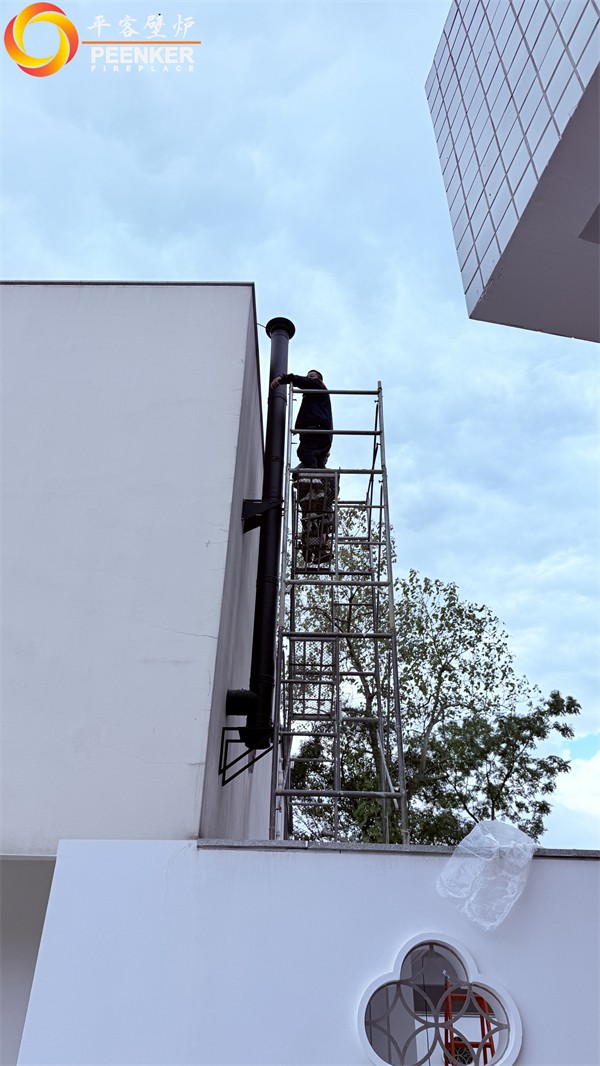 益陽自建房丹麥Morso 3640鑄鐵壁爐安裝.jpg