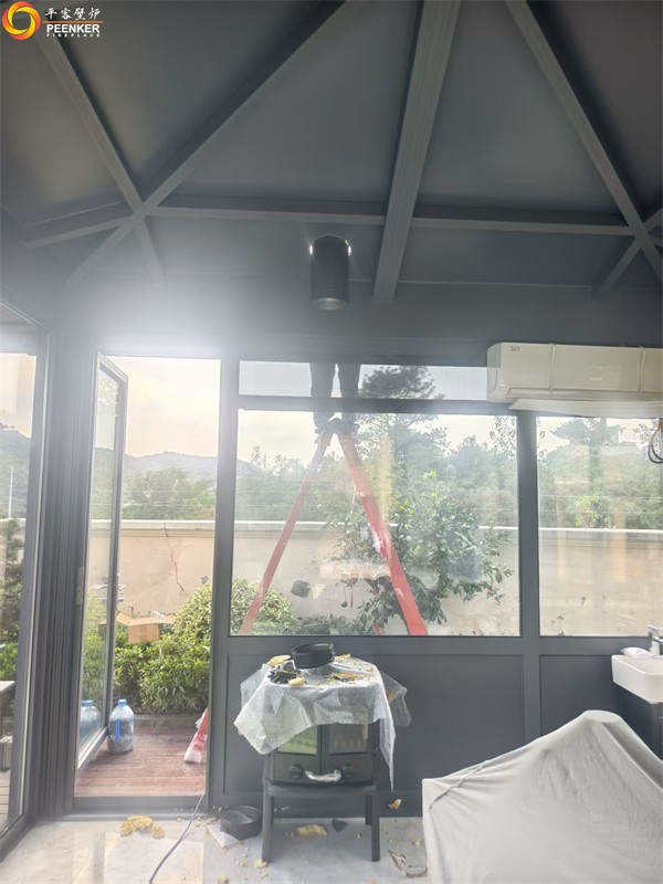 鎮江紫金7號陽光房丹麥Morso 2140壁爐安裝.jpg