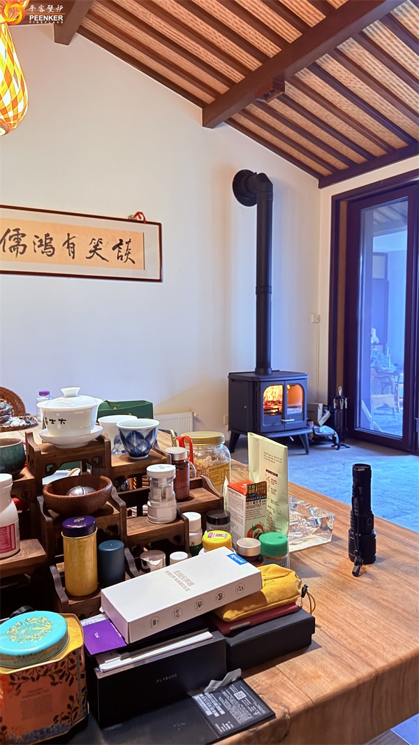 鎮江自建別墅茶室丹麥Morso 3640壁爐安裝.jpg